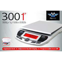 My Weigh 3001P Kitchen and Postal Scales 3kg x 1g My Weigh - 3