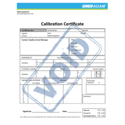 Adam Equipment Calibration Certificate  - 1