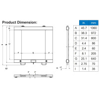 Brecknell DS1000-LCD Floor Scales 500kg x 0.2kg Brecknell - 4