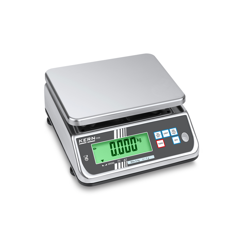 Kern FXN Stainless Steel IP68 Checkweighing Bench Scale 3kg - 30kg Kern and Sohn - 1