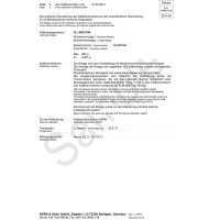 Kern Calibration Certificate for CCS Two Scale System  - 2